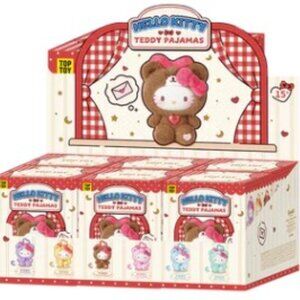 FULL CASE Sanrio Hello Kitty Teddy Pajamas Plush Keychain Series Blind Box